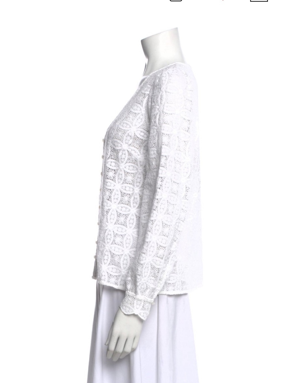 Sezane Gaya Guipure top in ecru - Picture 7 of 7